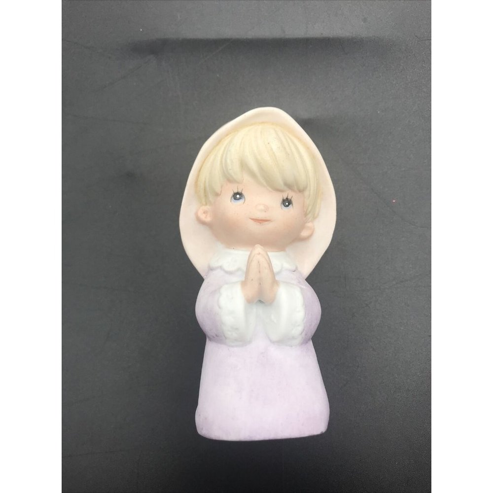 HOMCO 5502 5” Nativity Set Replacement Piece Mary Blonde Purple Dress Kneeling